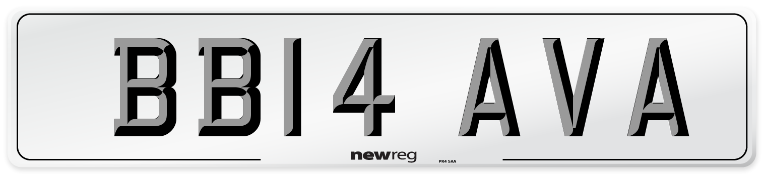 BB14 AVA Number Plate from New Reg